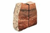 Tall, Arizona Petrified Wood Bookends - Red and Black #240767-1